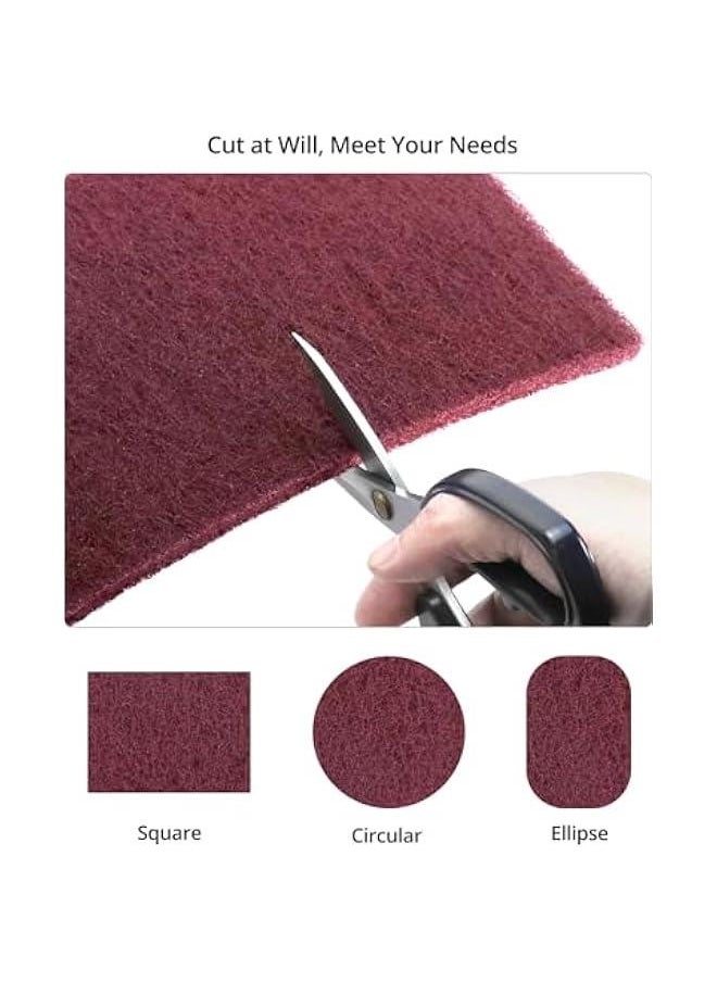 Arabest Scuff Pad Cleaning Pads - 20 Pack, 6 x 9, 7447 Polishing Pads, Aluminum Oxide Hand Pads, Fine Grade, for Automotive Surface Cleaning, Paint Primer, Maroon  - Image 3