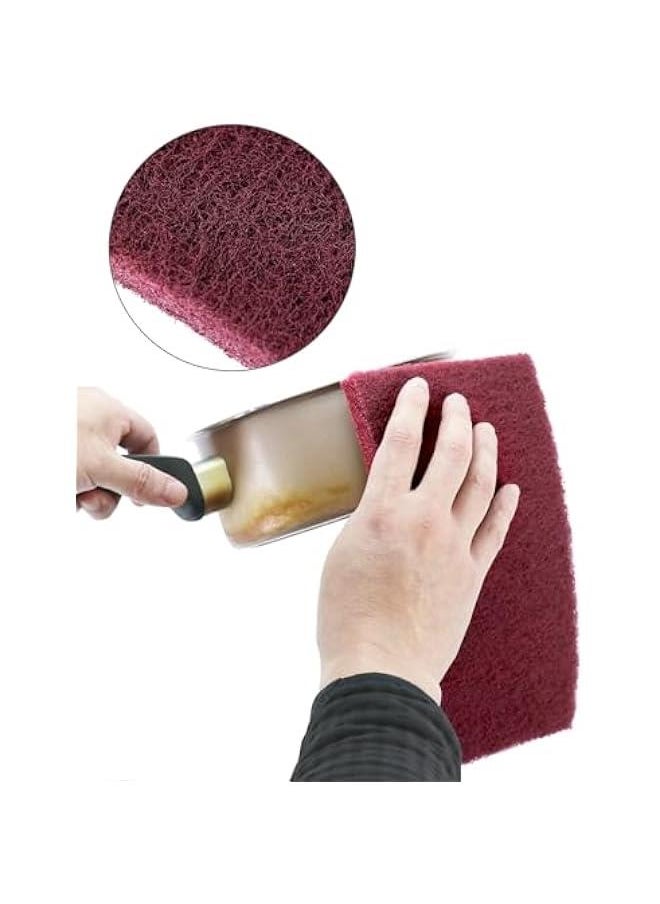 Arabest Scuff Pad Cleaning Pads - 20 Pack, 6 x 9, 7447 Polishing Pads, Aluminum Oxide Hand Pads, Fine Grade, for Automotive Surface Cleaning, Paint Primer, Maroon  - Image 4