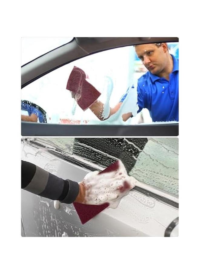 Arabest Scuff Pad Cleaning Pads - 20 Pack, 6 x 9, 7447 Polishing Pads, Aluminum Oxide Hand Pads, Fine Grade, for Automotive Surface Cleaning, Paint Primer, Maroon  - Image 5