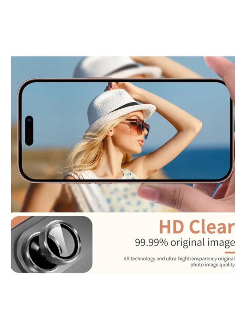 GMATE For Apple iPhone 17 Air -  Tempered Glass High-Definition 3D Lens Protector , Tempered Glass Camera Guard with Anti-Scratch and Drop Protection - Silver - Image 3