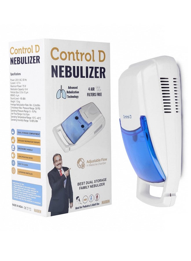 Control D Control D Best Compressor Complete Kit Nebulizer with Child and Adult Masks , White - Image 3