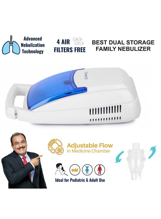 Control D Control D Best Compressor Complete Kit Nebulizer with Child and Adult Masks , White - Image 4