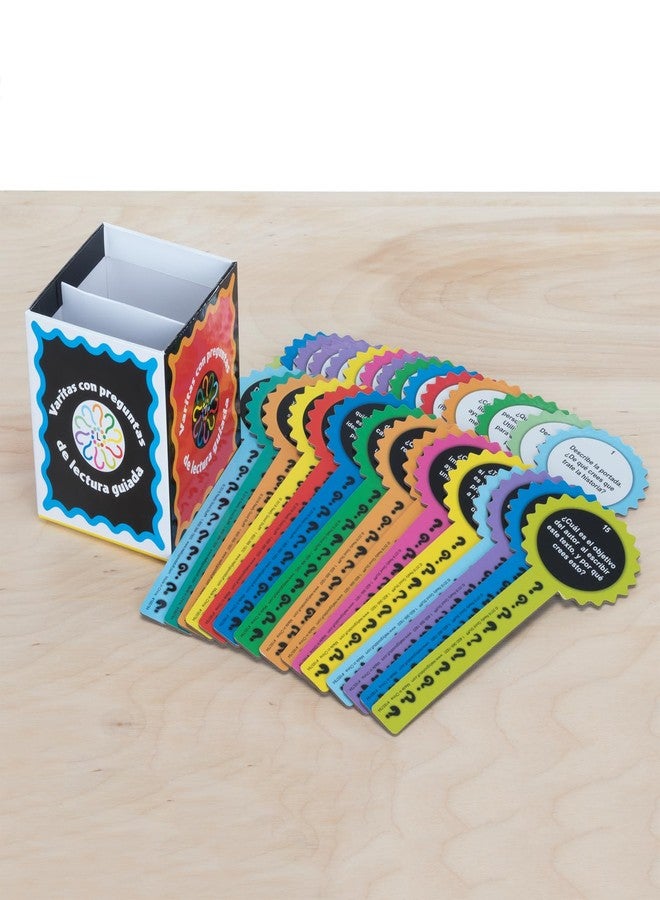 Really Good Stuff Varitas con preguntas de lectura guiada (Spanish Guided Reading Question Wands) - Image 1