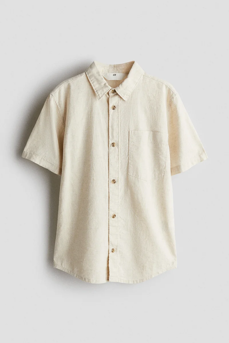 Linen-blend shirt