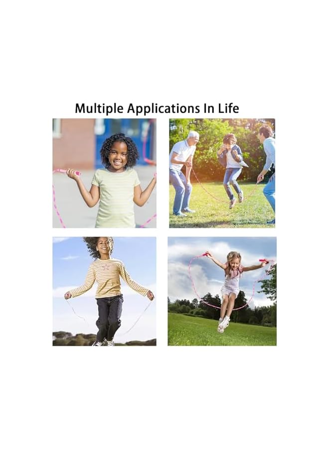 PROMASS حبل قفز مزخرف للأطفال والبالغين - طول قابل للتعديل، حبل قفز خالي من التشابك لللياقة البدنية، التمارين، وفقدان الوزن - خرز ناعم للاستخدام المريح - 3 قطع - Image 2