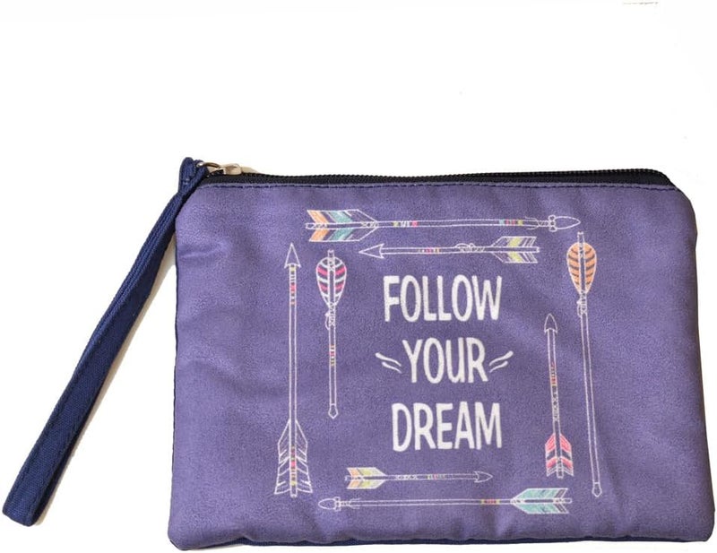 Rantanto Small Cute Cash Coin Purse, Canvas Change Purse, Kawaii Coin Pouch With Handle Christmas Gift For Women Teenager Girls （BG0033 Follow Your Dream ) - Image 1