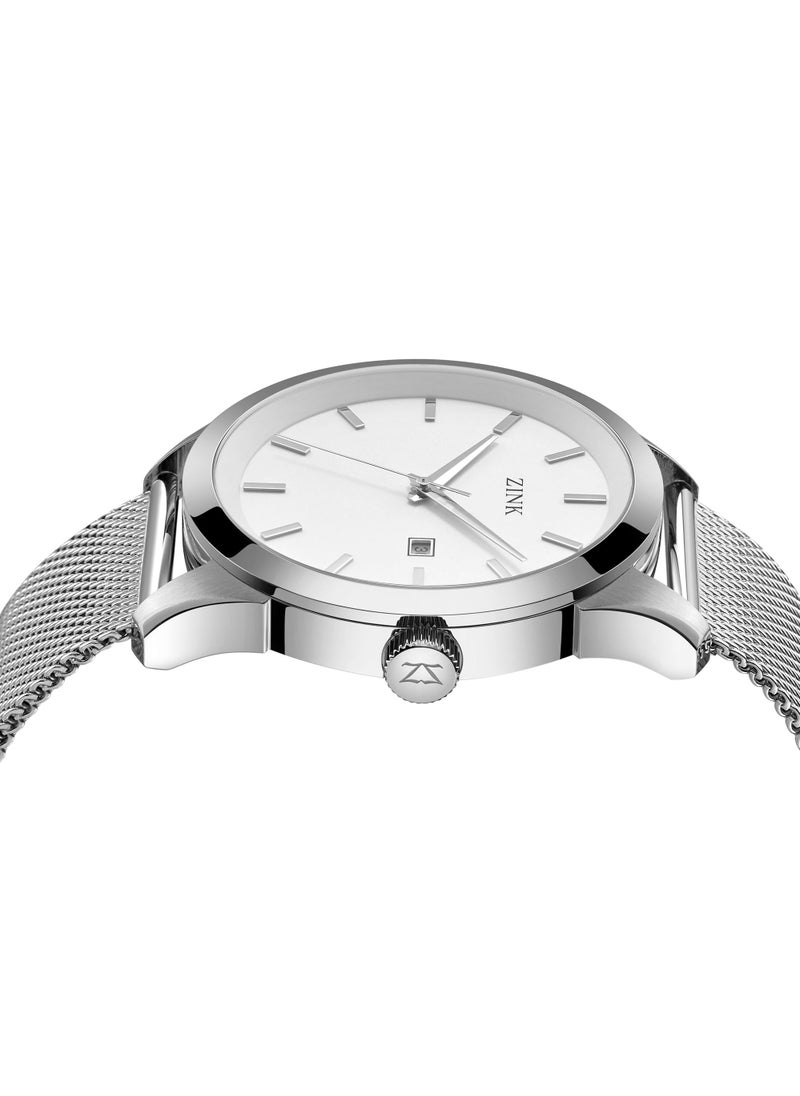 Zink ZINK ZK133G1MS-16 ELEGANT STAINLESS STEEL - MODERN MEN'S WATCH with Silver Dial and Bold Design  - Image 2