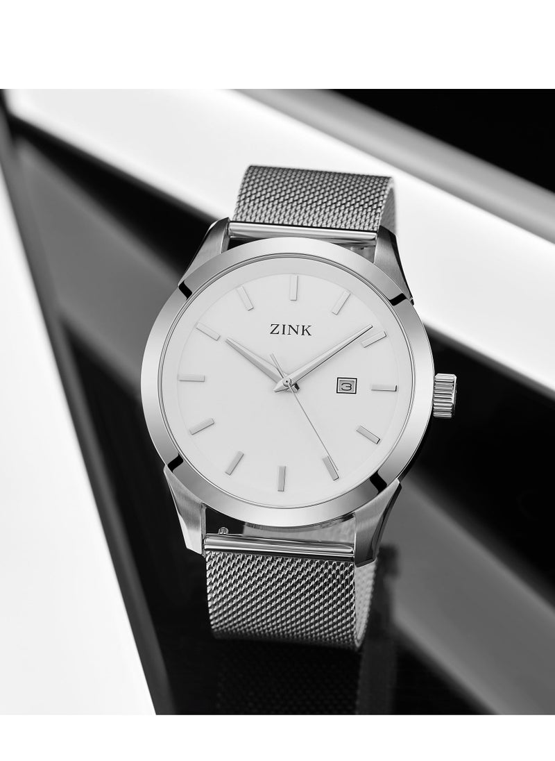 Zink ZINK ZK133G1MS-16 ELEGANT STAINLESS STEEL - MODERN MEN'S WATCH with Silver Dial and Bold Design  - Image 3