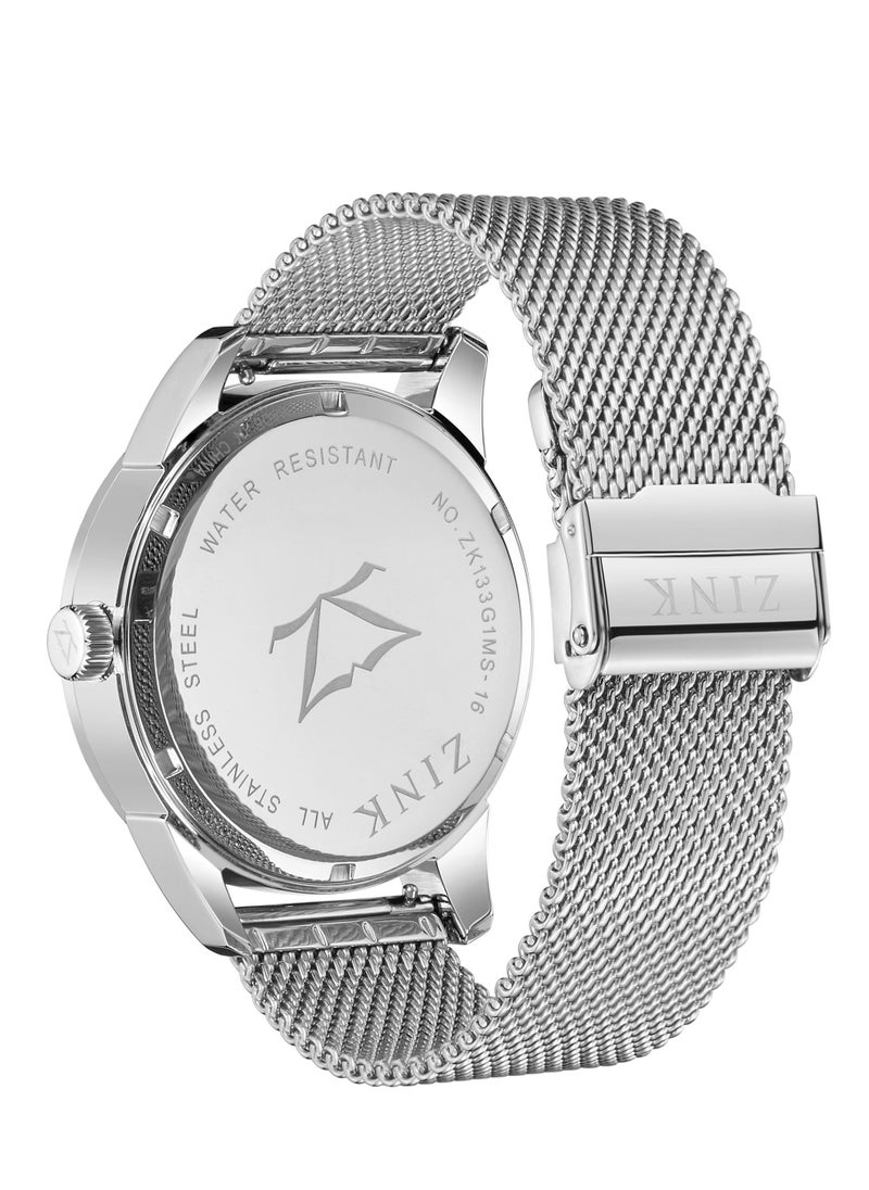 Zink ZINK ZK133G1MS-16 ELEGANT STAINLESS STEEL - MODERN MEN'S WATCH with Silver Dial and Bold Design  - Image 4