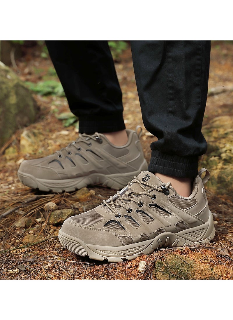 Sky View - Sky View Men's Waterproof Hiking Shoes Lightweight Comfortable Anti Slip Leather Walking Shoes for Outdoor Trekking Trailing Camping - Image 1