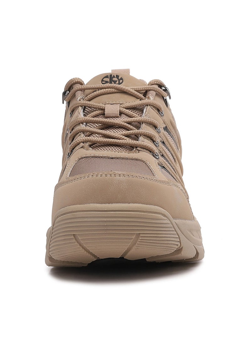 Sky View - Sky View Men's Waterproof Hiking Shoes Lightweight Comfortable Anti Slip Leather Walking Shoes for Outdoor Trekking Trailing Camping - Image 1