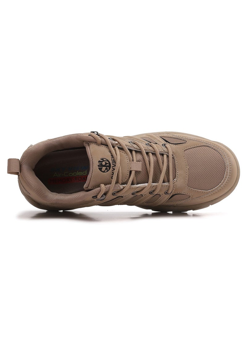 Sky View - Sky View Men's Waterproof Hiking Shoes Lightweight Comfortable Anti Slip Leather Walking Shoes for Outdoor Trekking Trailing Camping - Image 1