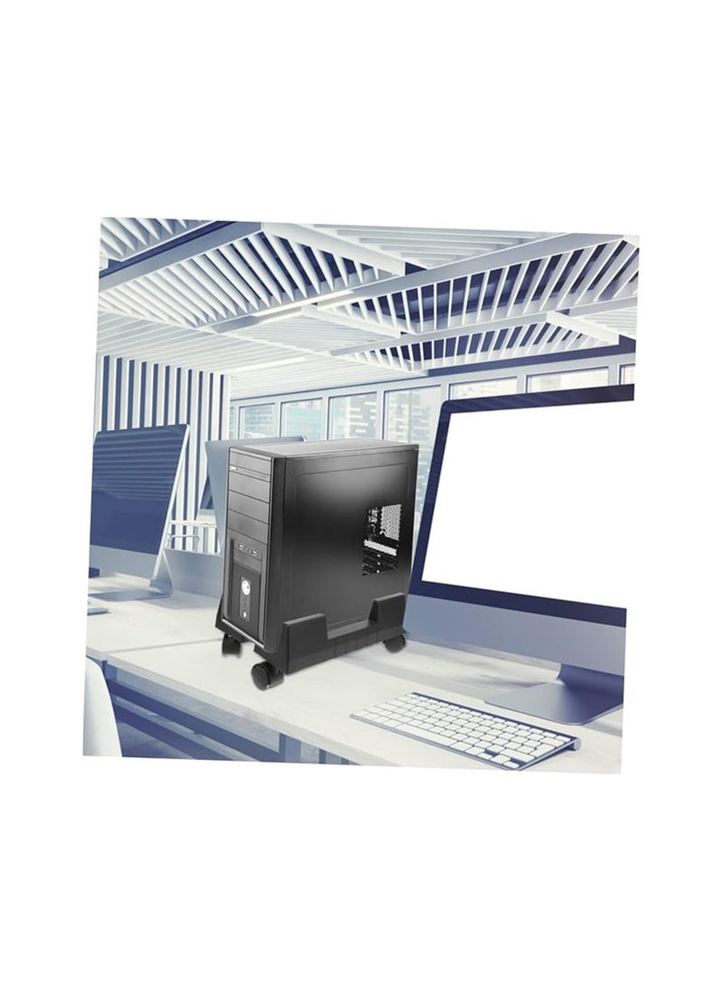 Uonlytech - Bracket PC Floor Stand PC Stand Floor Stand CPU Holder Stand Movable Host Rack Computer Tower Caster Wheels Mobile CPU Stand CPU Rolling Stand Computer Tower Stand Pp Plastic - Image 1