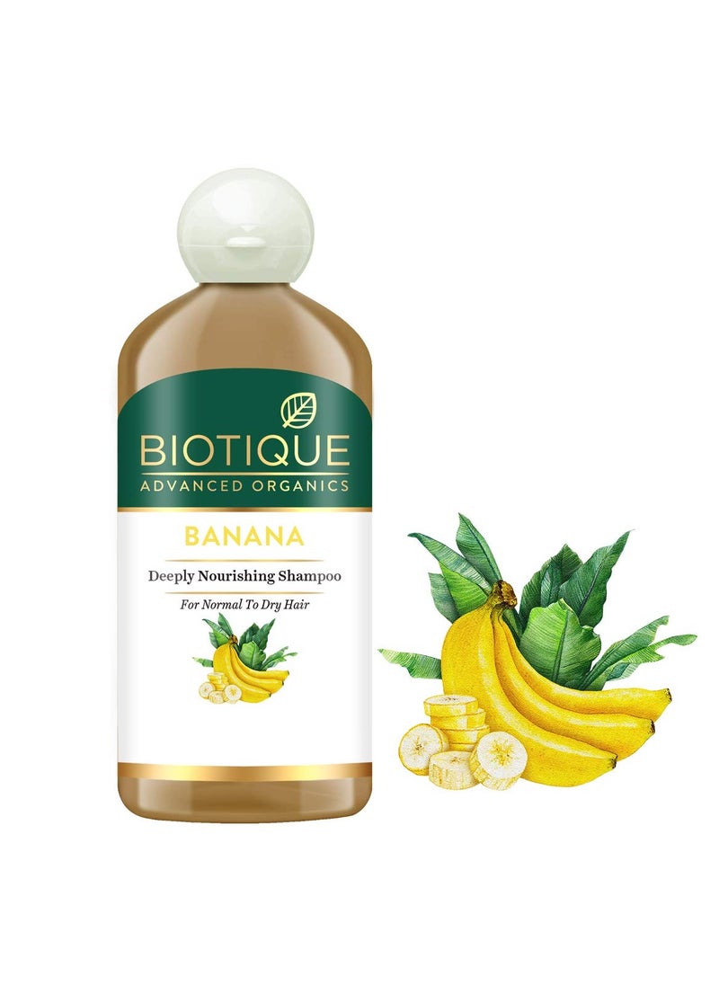Biotique Banana Deeply Nourishing Hair Shampoo for Normal to Dry Hair 300ml  - Image 2