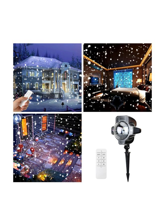 NIBEMINENT Water-Resistant LED Snowflake Projector Timing Light White 19x16.5x46.5cm - Image 2