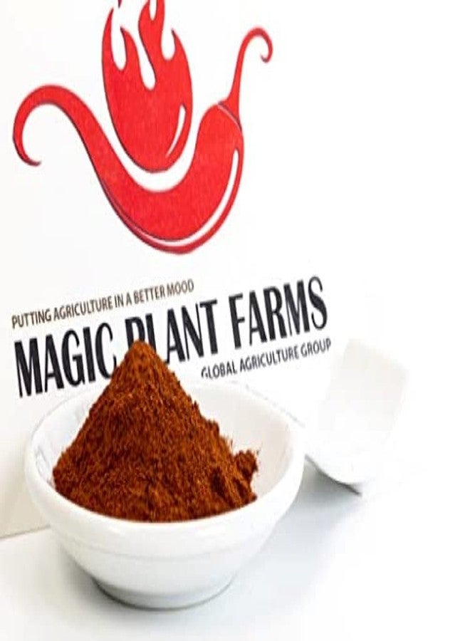 Magic Plant مجموعة مسحوق فلفل ريبر قوس قزح الذري من ماجيك بلانت - مسحوق فلفل كارولينا ريبر المطحون ناعماً (2 أونصة لكل عبوة): أحمر - فاكهي 3X ألم، أصفر - فاكهي حمضي 2X ألم، شوكولاتة - فاكهي مدخن عميق 1X ألم (3 عبوات) - Image 4