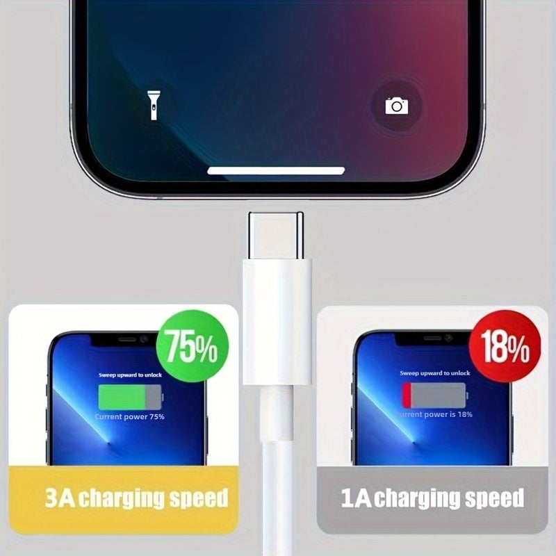 20 Pieces White USB C Fast Charging Cable USB A to C Sync for Apple Galaxy S23 S22 S21 S20 Fold 3 - Image 5