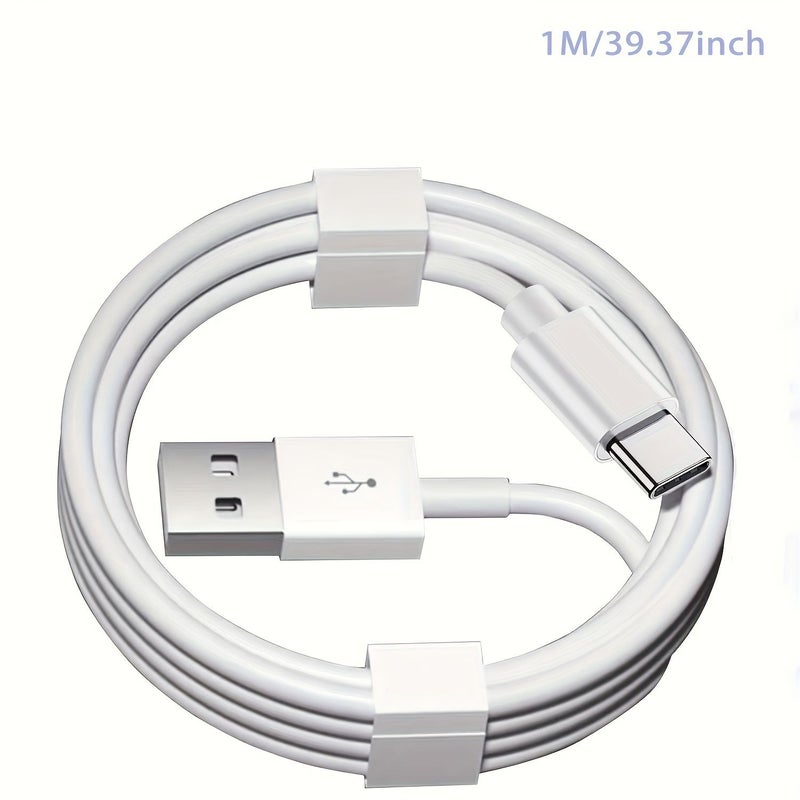 20 Pieces White USB C Fast Charging Cable USB A to C Sync for Apple Galaxy S23 S22 S21 S20 Fold 3 - Image 2