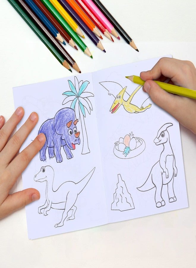 Nezyo 24 Pieces Mini Dinosaur Coloring Books Dino Painting Drawing Book Small Color Booklets Party Favors Coloring Pages Designs Creative Activity Birthday Party Supplies - Image 5