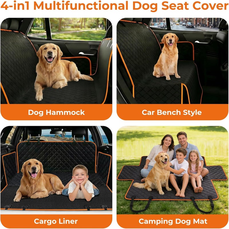KITPLUS Dog Car Seat Cover for Pets - Waterproof Hammock Style, Nonslip, Heavy Duty - Image 3