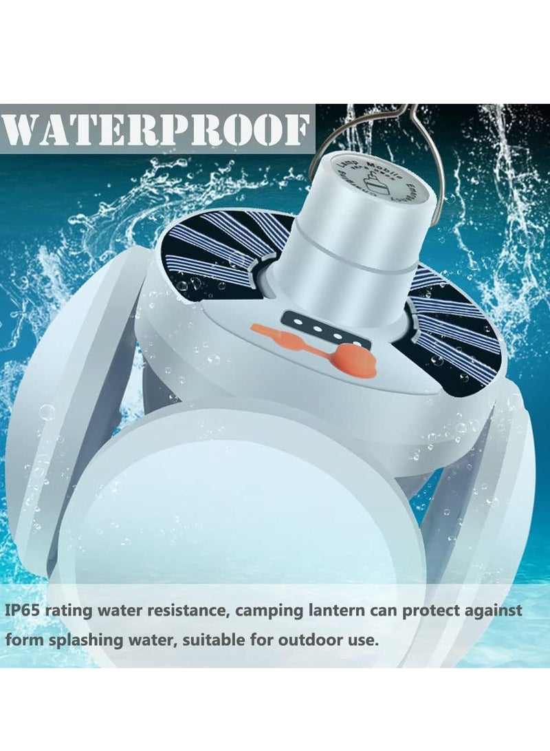 Ultimate Portable LED Lamp - Dual-Powered (Solar & USB) Rechargeable, Ultra-Compact Foldable Design with Real-Time Power Display - Ideal for Outdoor Enthusiasts and Reliable Emergency Lighting - Image 4