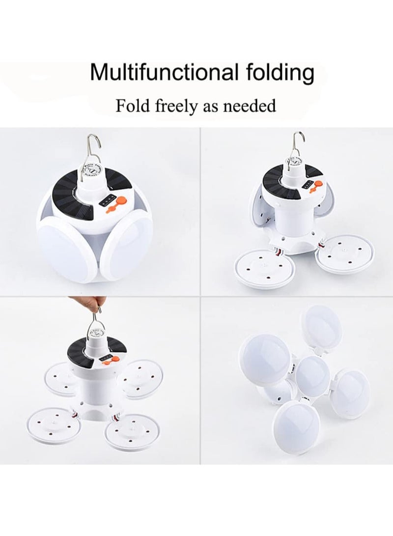 Ultimate Portable LED Lamp - Dual-Powered (Solar & USB) Rechargeable, Ultra-Compact Foldable Design with Real-Time Power Display - Ideal for Outdoor Enthusiasts and Reliable Emergency Lighting - Image 5