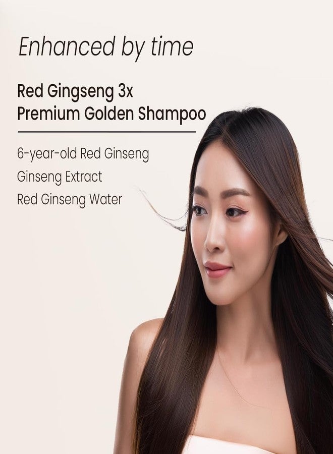 Naisture Red Ginseng 3X Premium Golden Shampoo 24.68 fl.oz (730ml) with a 6-year-aged Korean Red Ginseng revitalizes all Hair Types. It soothes itchy Scalp and strengthens thinning Hair [Naisture] - Image 4