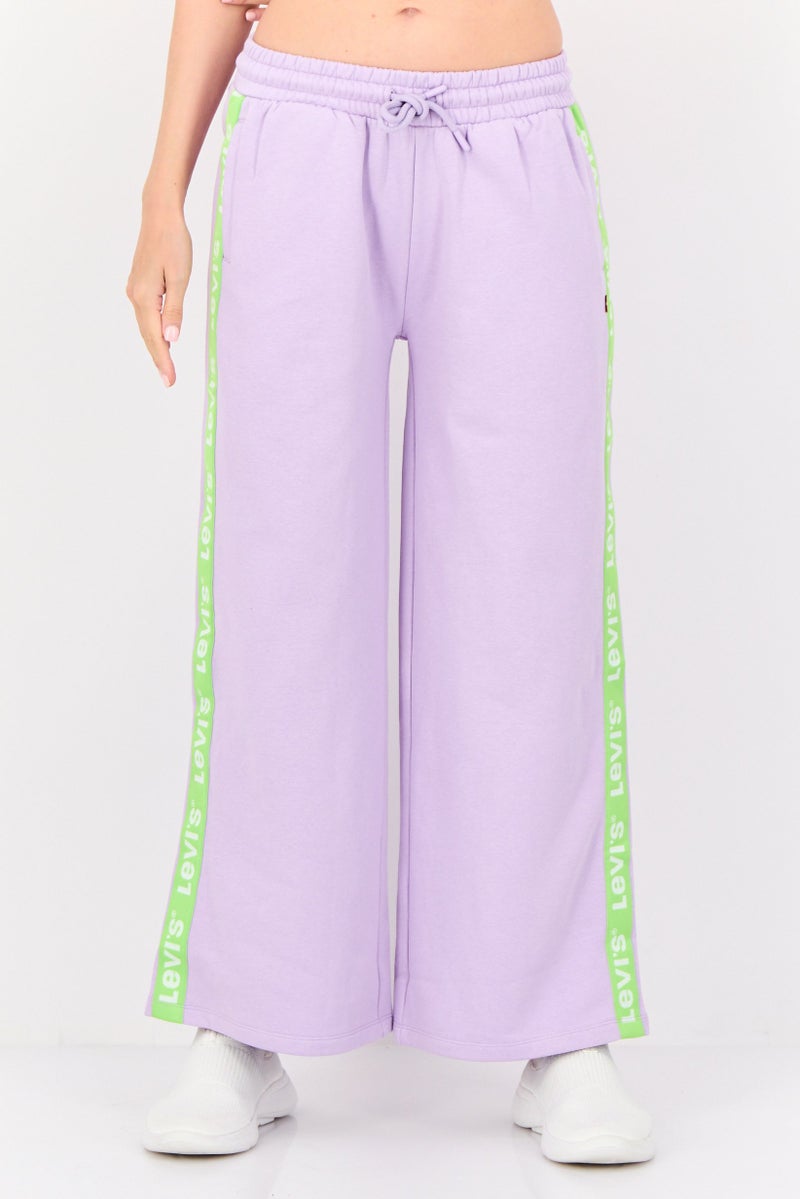 Levi's Women Regular Fit Brand Logo Sweatpants, Lilac - Image 1