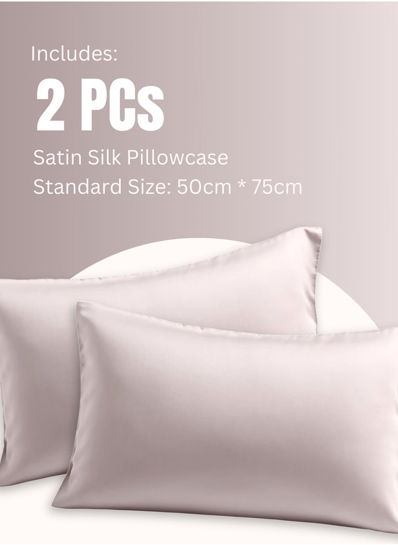 Satin Silk Pillowcase for Hair and Skin, Cooling Satin Pillowcase, Standard Size Set of 2 Pack, Super Soft Pillowcase with Envelope Closure - pzsku/ZB0B33CA5BCC25013FE85Z/45/_/1732432851/d227f3db-d505-4478-bc41-9c6f914e3e1a