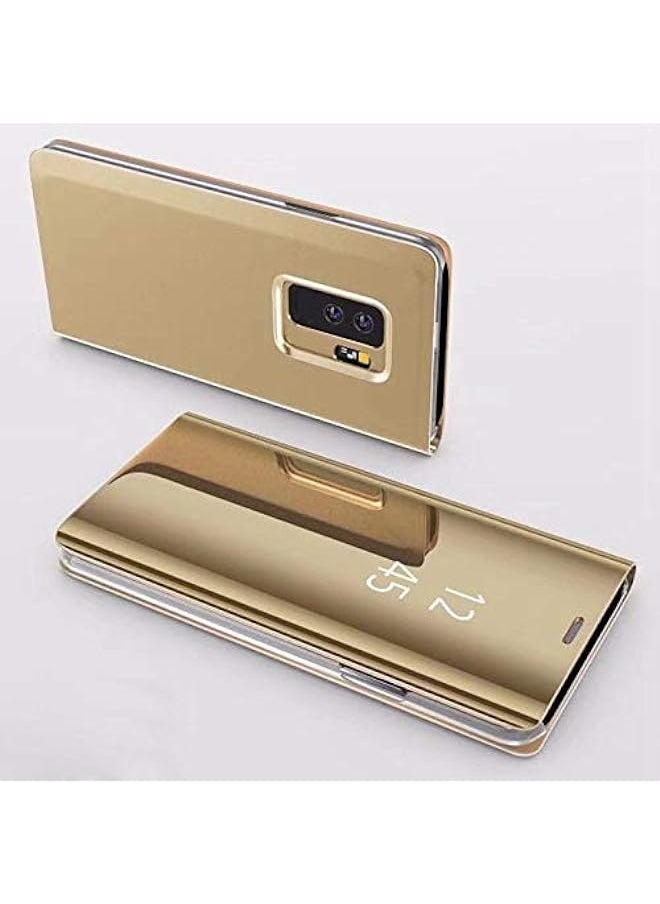 BGM - Samsung Galaxy S9 Plus Clear View Original Mirror Case Flip Cover Stand - Gold - Image 1