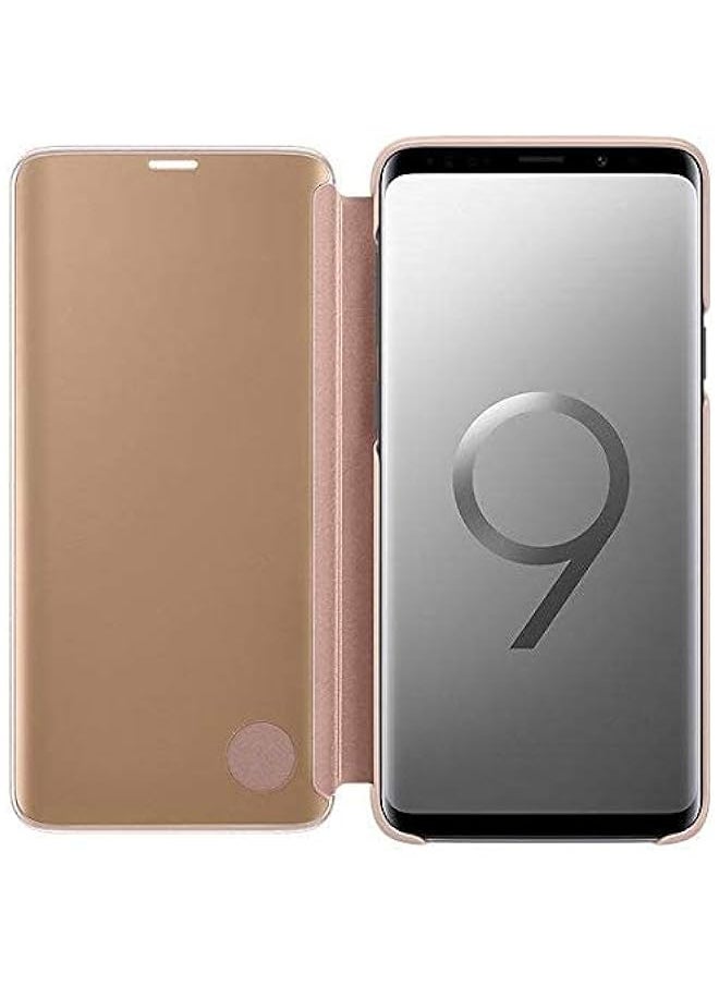 BGM - Samsung Galaxy S9 Plus Clear View Original Mirror Case Flip Cover Stand - Gold - Image 1