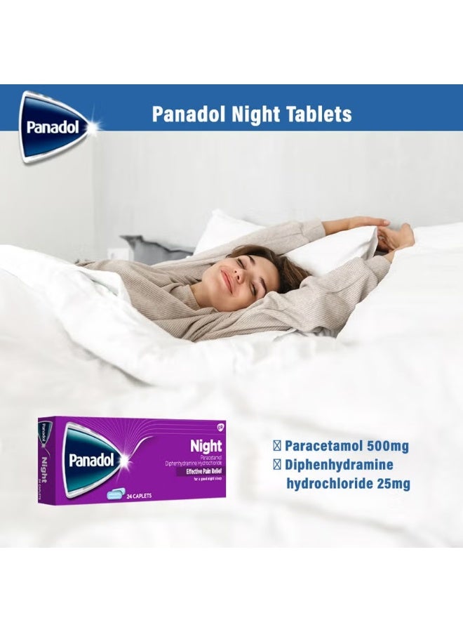 Panadol Night Caplets – Effective Pain Relief & Better Sleep | 24 Caplets - Image 4