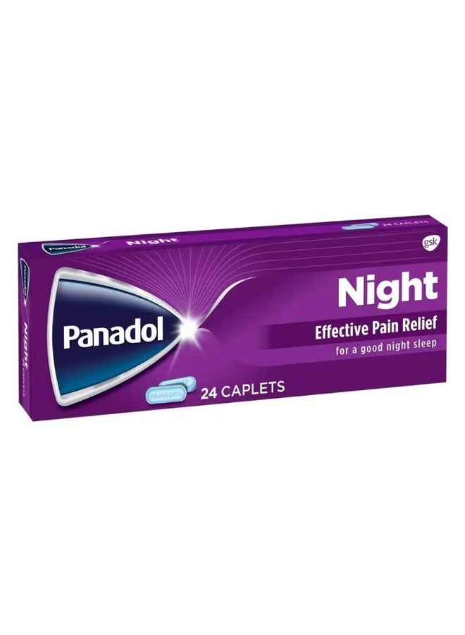 Panadol Night Caplets – Effective Pain Relief & Better Sleep | 24 Caplets - Image 2