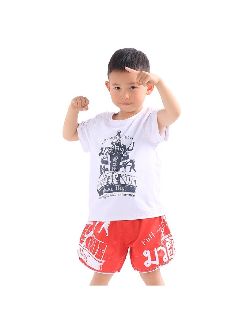 Generic Children's Boxing Pants, KIDS Martial Arts Suits, Training Suits, Ufc Fighting Suits, Muay Thai Shorts Are Soft And Breathable - Image 2