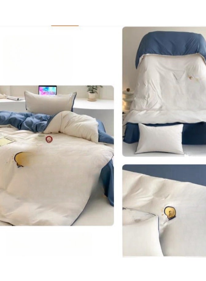 Fitted Sheet Style — High End Cartoon Pattern Washed Cotton Bedding Four Piece Set - Image 5