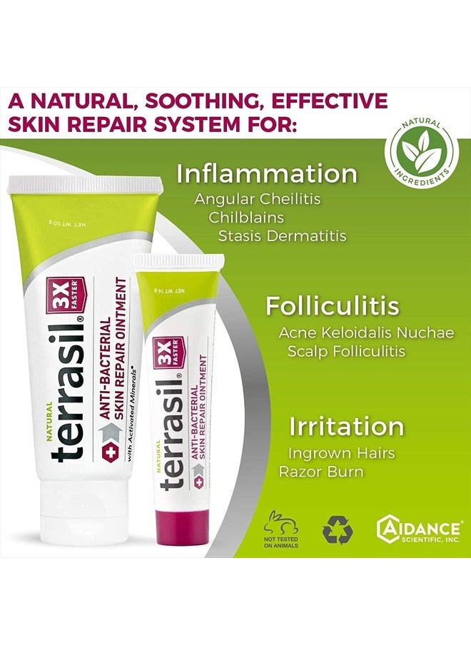 Terrasil - Antibacterial Skin Repair, 3X Faster Natural Ingredients for Treatment of Fissures Folliculitis Angular Cheilitis Impetigo Chilblains Lichen Sclerosus Cellulitis by Terrasil (14 Gram) - Image 1