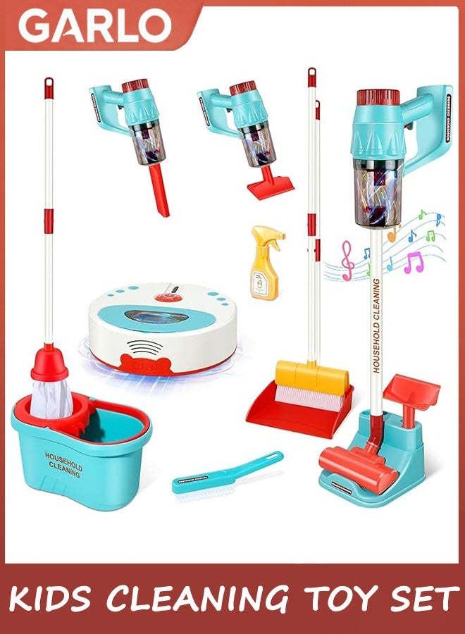 Garlo Kids Cleaning Toy Set with 3-in-1 Vacuum That Really Works, Mop & Broom Set & Pretend Play Household Cleaning Tools, Christmas Birthday Gift for Kids Toddlers Boys Girls Ages 3-5-8+ - Image 1