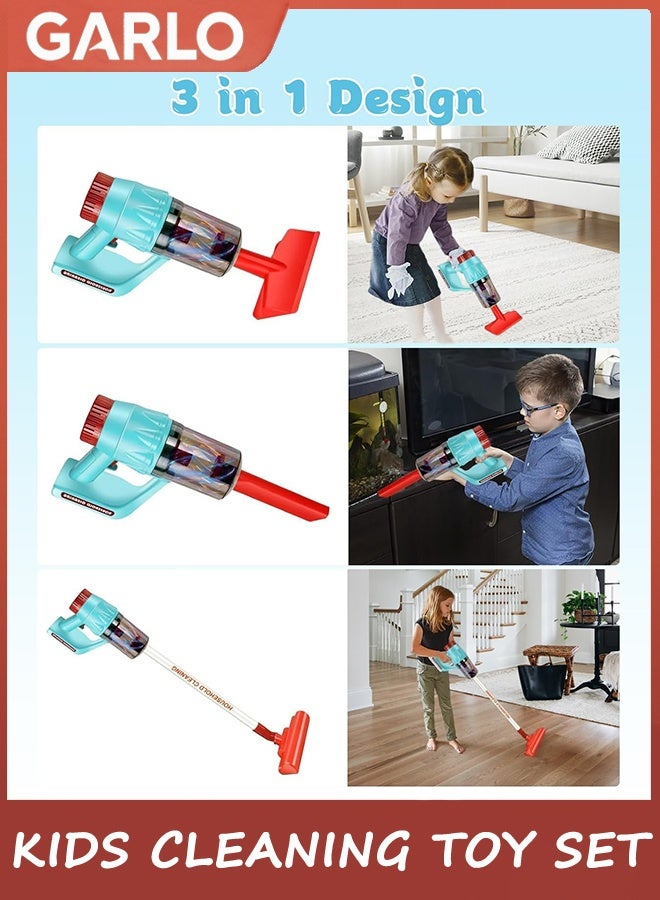 Garlo Kids Cleaning Toy Set with 3-in-1 Vacuum That Really Works, Mop & Broom Set & Pretend Play Household Cleaning Tools, Christmas Birthday Gift for Kids Toddlers Boys Girls Ages 3-5-8+ - Image 4