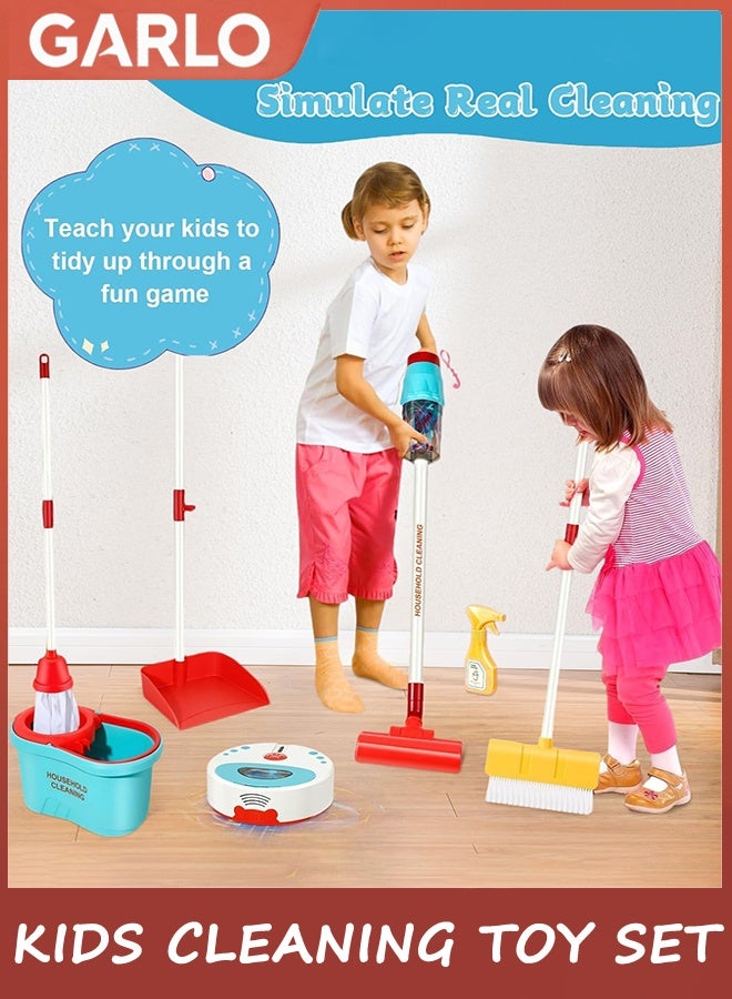 Garlo Kids Cleaning Toy Set with 3-in-1 Vacuum That Really Works, Mop & Broom Set & Pretend Play Household Cleaning Tools, Christmas Birthday Gift for Kids Toddlers Boys Girls Ages 3-5-8+ - Image 5