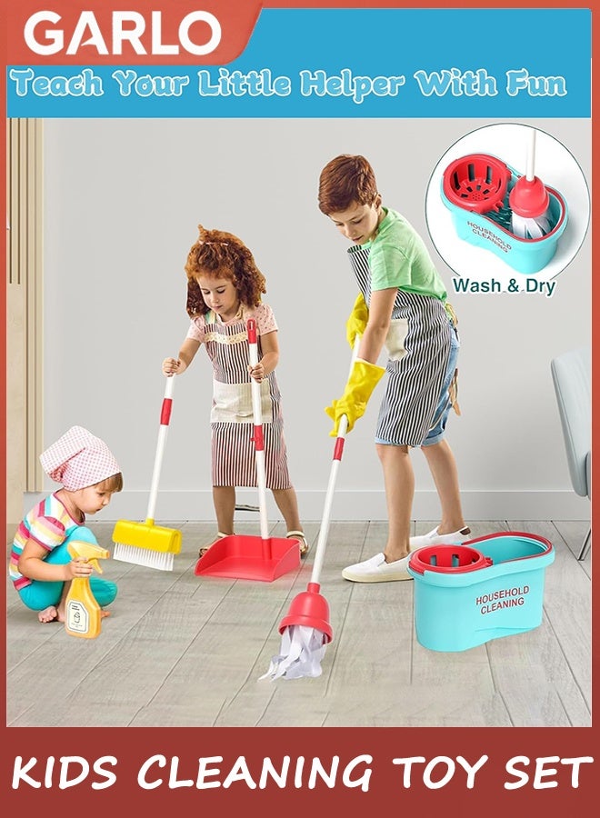 Garlo Kids Cleaning Toy Set with 3-in-1 Vacuum That Really Works, Mop & Broom Set & Pretend Play Household Cleaning Tools, Christmas Birthday Gift for Kids Toddlers Boys Girls Ages 3-5-8+ - Image 3