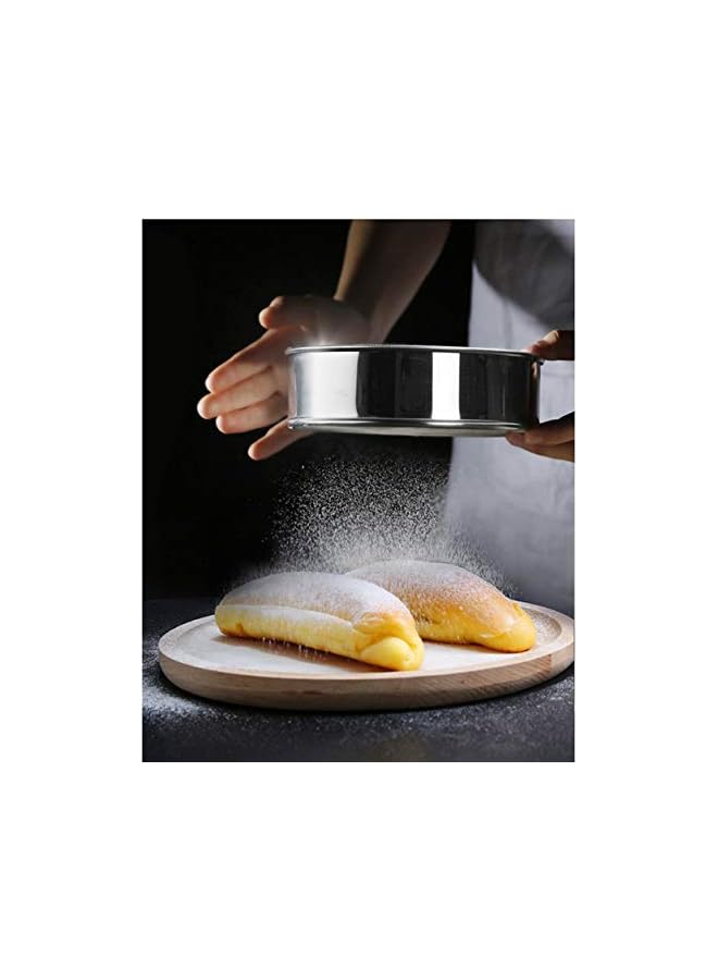 S-TOP Fine Mesh Flour Sieve 60 Stainless Steel Round Sifter for Baking(6 Inch, 60m Mesh) - Image 2