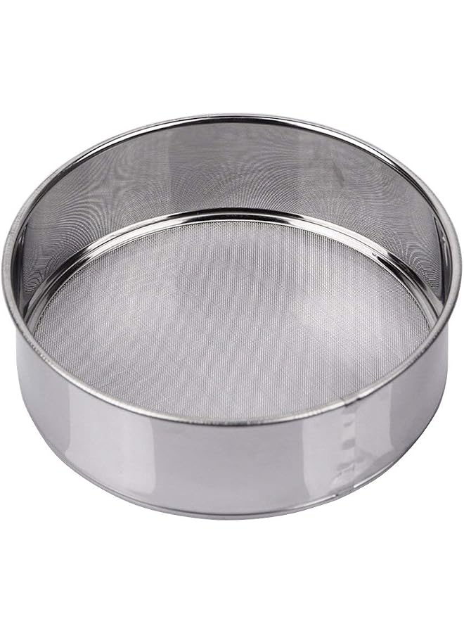 S-TOP Fine Mesh Flour Sieve 60 Stainless Steel Round Sifter for Baking(6 Inch, 60m Mesh) - Image 1