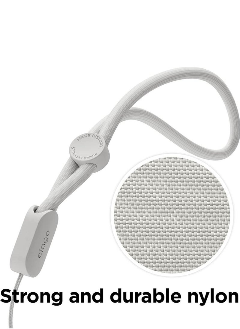Universal Nylon Strap with Adjustable Button Compatible with AirPods Pro 2 (2nd Generation) - Ivory