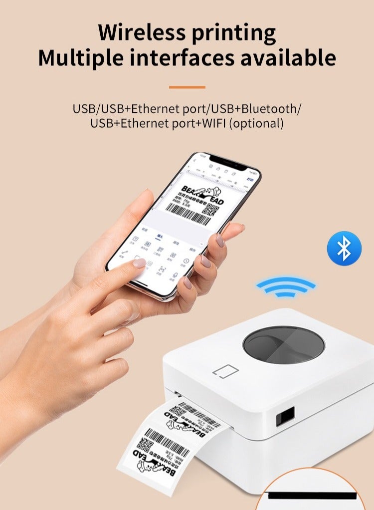 Joshberg Thermal Shipping Label Printer Label Print, Bluetooth Label Printer, Express Shipping Warehouse Barcode Label Printer - Image 3
