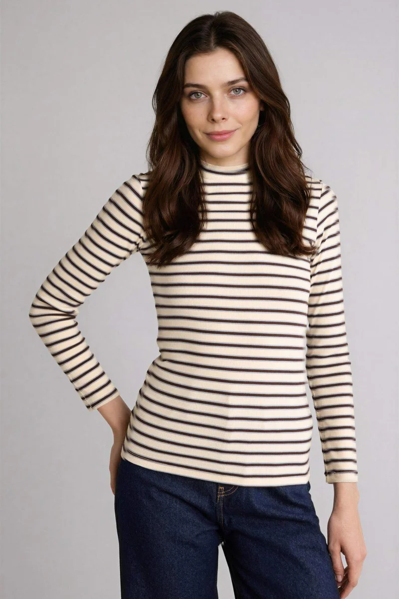 ديفاكتو Slim Fit Camisole Long Sleeve Tunic