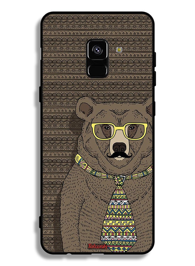 Tolwak Samsung Galaxy A8 Plus (2018) Protective Case Cover Mr Wolf - Image 1