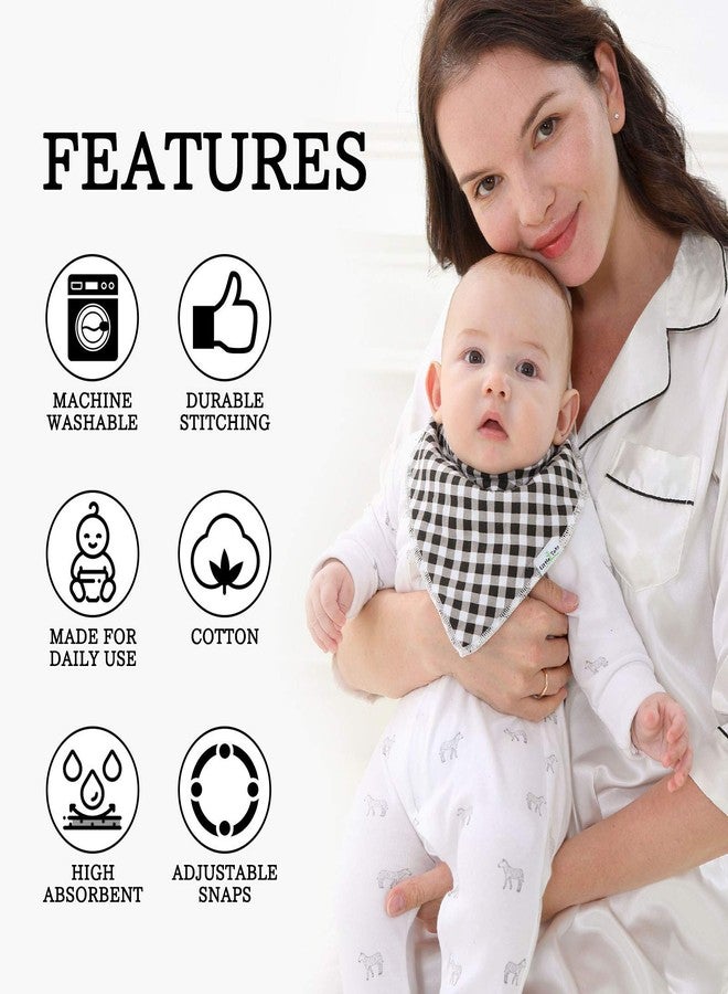 Little tots باندانا ليتل توتس لرضع، بيبي، أولاد، بنات، باندانا قطنية غير محددة الجنس 10 قطع ناعمة وامتصاصية (مدينة الربيع) - Image 5