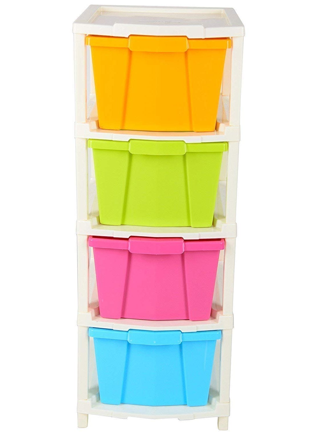 Primelife 4 XL Modular Drawer System for Home Office Parlor School Doctors Home and Kids Product Dimension When assembeled 30cmx39cmx80cm MulticolorBig