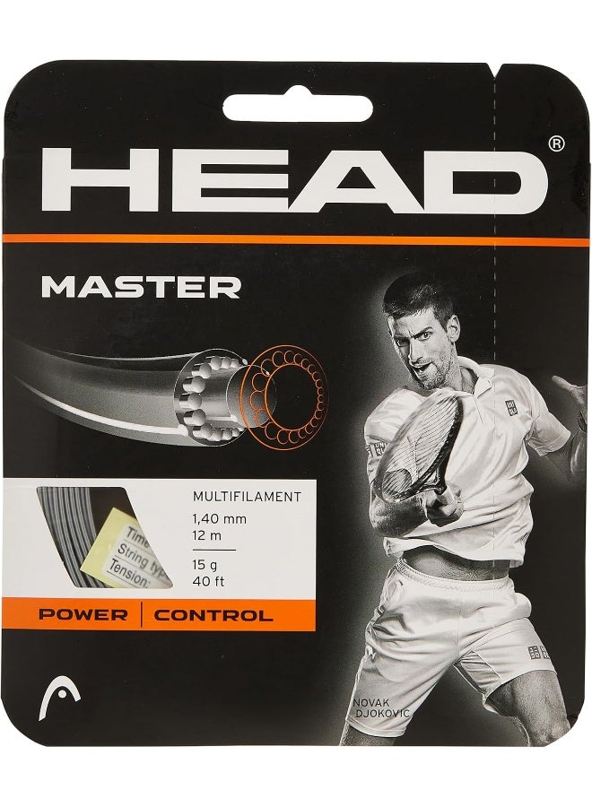 HEAD Master Tennis String Reel, 200 Meter Length, Silver - Premium tennis_strings designed for performance, durability, and comfort - Image 1