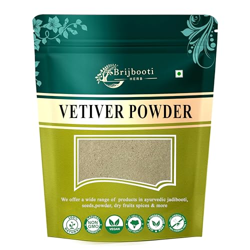 BrijBooti Vetiver Root Organic Powder 100 Gr - Khus Root Powder (khus khus powder) - Kas Ramacham - Vetiveria Zizanioides for Hair Growth| Face Scrub| Healthy Skin | FSSAI, GMP, ISO Certified - Image 1